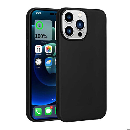 iPhone 14 Pro Max Uyumlu Zore Premier Silikon Kapak-Siyah