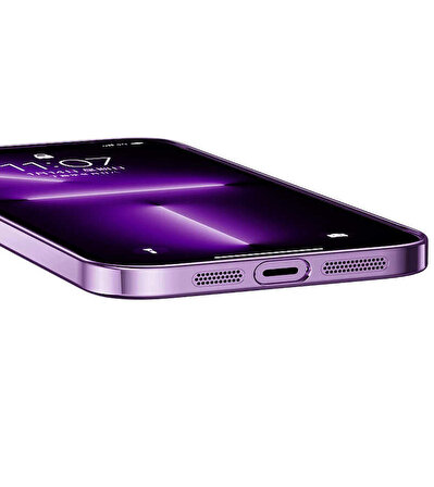 iPhone 14 Pro Uyumlu Wireless Şarj Özellikli Sert PC Zore Riksos Magsafe Kapak-Renksiz