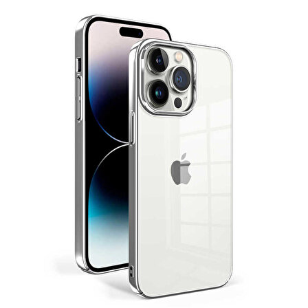 iPhone 14 Pro Uyumlu Zore Sun Kapak-Gümüş