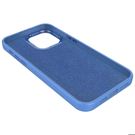 iPhone 14 Pro Uyumlu Metal Çerçeve ve Buton Tasarımlı Silikon Zore Luna Kapak-Lavendery Gray