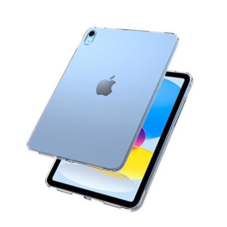 iPad 10.Nesil 2022 (10.9) Kılıf Şeffaf Silikon Ultra İnce Esnek Tam Uyumlu Fit Kalıp