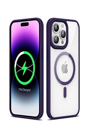 Apple iPhone 14 Pro Max Kılıf Magsafe Wireless Şarj Özellikli Silikon Ege Kapak