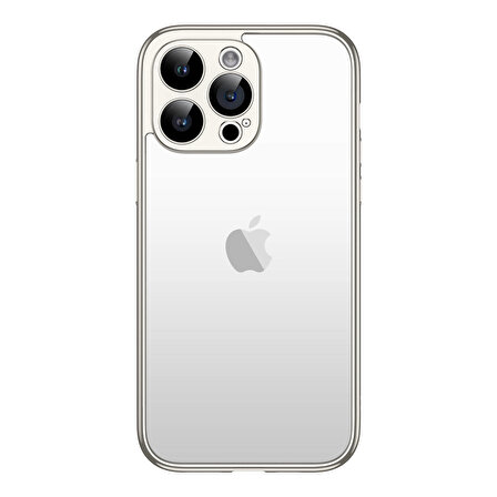 iPhone 15 Pro Max Uyumlu Zore Kamera Korumalı Bontez Bumper-Titanyum