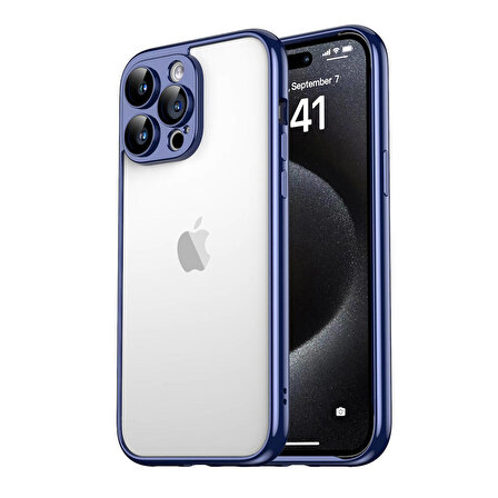 iPhone 15 Pro Max Uyumlu Zore Kamera Korumalı Bontez Bumper-Titanyum