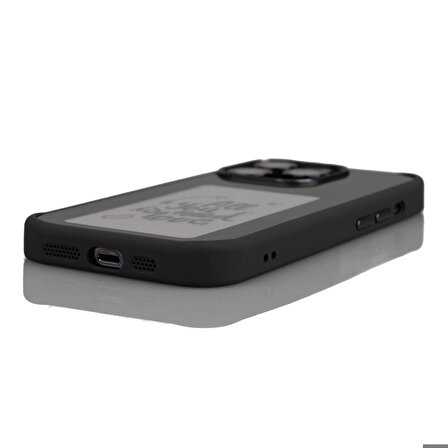 iPhone 15 Pro Max Uyumlu Zore Ekranı Yansıtan Zore Akıllı NFC Kapak-Siyah