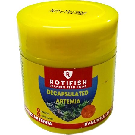 Rotifish Kabuksuz Artemia Yavru Yemi 15 gr