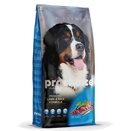 Pro Choice Proderma Kuzulu ve Pirinçli 18 kg Yetişkin Köpek Maması