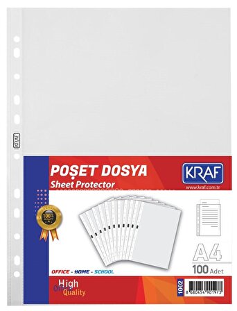 KRAF 1002 XL Poşet Dosya 100'lü Paket