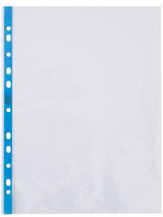 Kraf Kristal Poşet Dosya 1001 Mavi Kenarlı A4 (100 lü Paket)