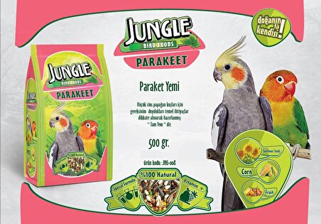 Jungle Meyveli 500 Gr Paraket Kuşu Yemi 
