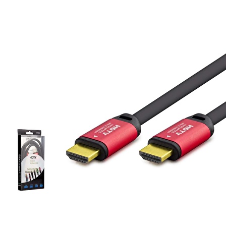 Hadron HDX-2001 HDMI Kablo Yüksek Hızlı 3D 4K UHD 1.5 Metre