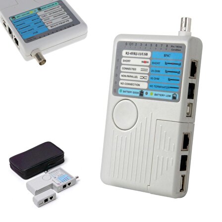 HDX6505 Kablo Test Cihazı RJ11/RJ45/USB/BNC Kablo Testi