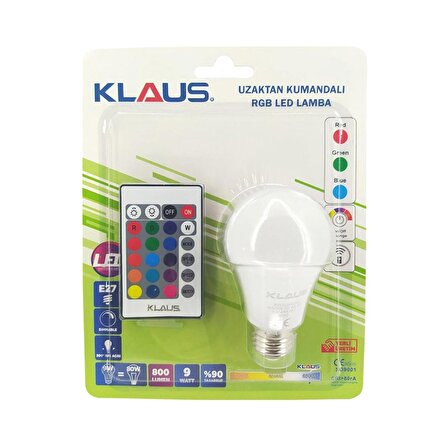 Klaus RGB Kumandalı Led Ampül - KE48824T