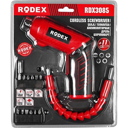Rodex Mini Akülü Vidalama RDX3085 12 Parça