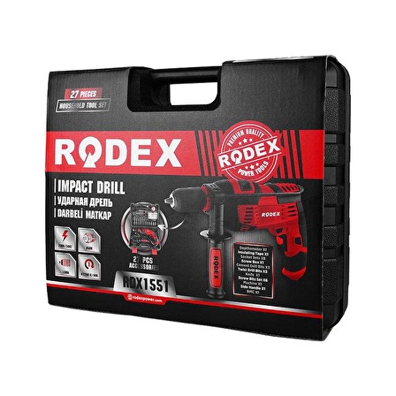 RODEX RDX1551 850 W DARBELİ MATKAP 13 MM AKSESUARLI