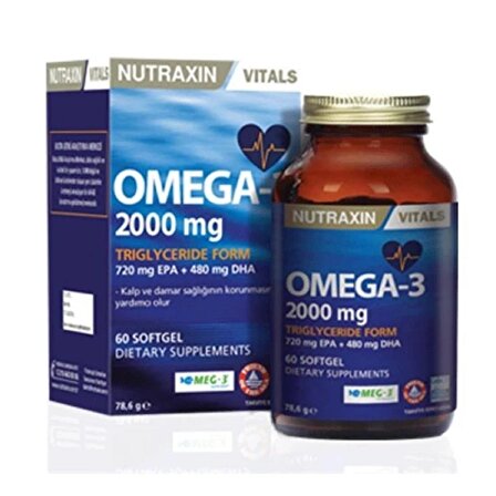 Nutraxin Omega 3 2000 Mg 60 Kapsül
