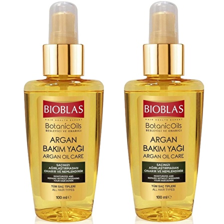 Bioblas Botanic Oils Argan Saç Bakım Yağı 100 ml 2 ADET