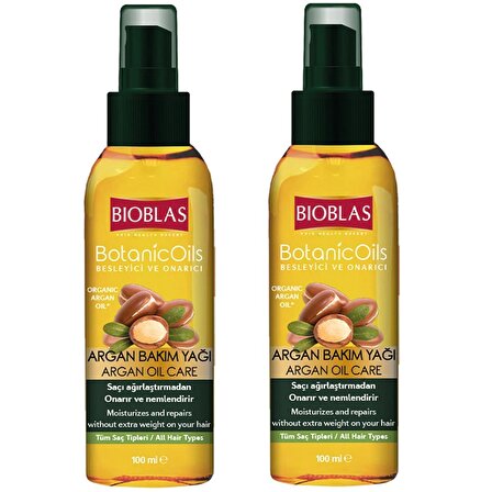 Bioblas Botanic Oils Argan Saç Bakım Yağı 100 ml 2 ADET