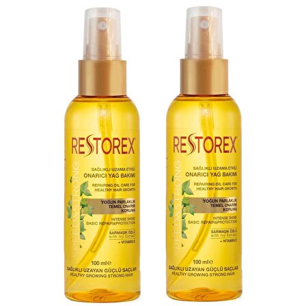 Restorex Sağlıklı Uzama Etkili Onarıcı Saç Bakım Yağı 100 ml 2 ADET