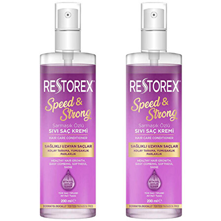 Restorex Sağlıklı Uzama Etkili Işıltılı Bakım Sıvı Saç Kremi 200 ml 2 ADET