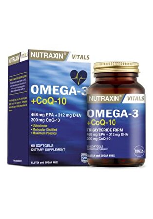 Nutraxin Omega3+coq-10 60 Kapsül