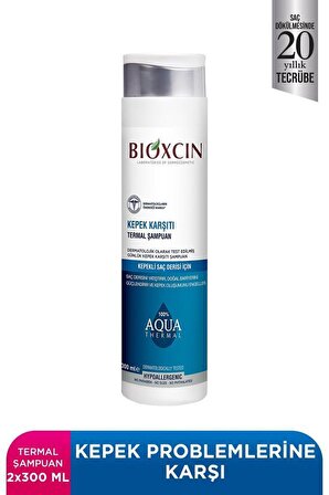 Bioxcin Aqua Thermal Kepekli Saçlar İçin Kepek Önleyici Şampuan 2x300 ml