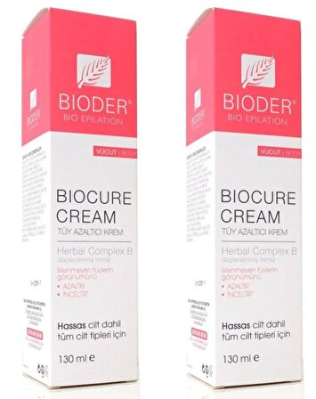 Bioder Biocure Tüy Azaltıcı Vücut Kremi 130 ml x 2 Adet