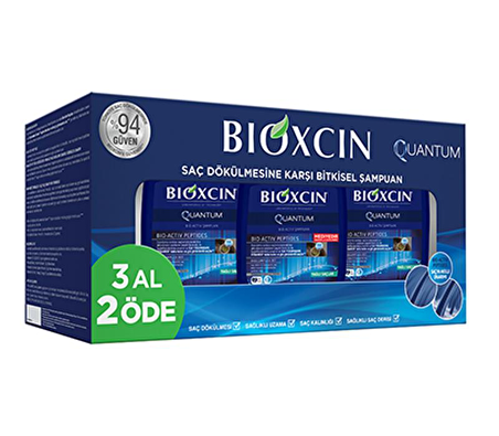 Bioxcin Quantum Yağlı Saçlar İçin Hacim Verici Şampuan 3x300 ml