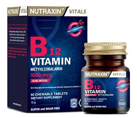 Nutraxin Vitals B12 Vitamin 60 Tablet Dilaltı