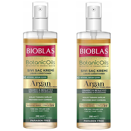 Bioblas Botanic Oil Argan Yağlı Sıvı Saç Kremi 200 ml 2 ADET