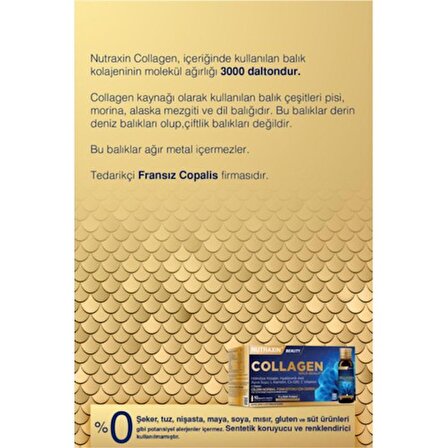Nutraxin Beauty Gold Collagen 50 ml 10 Shot 2'li Paket