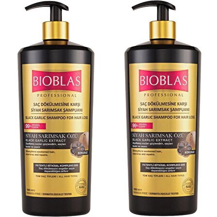 Bioblas Saç Dökülmesine Karşı Siyah Sarımsak Şampuanı 1000 ml 2 ADET