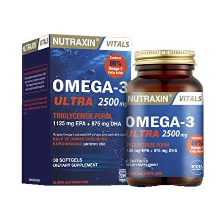 Nutraxin Omega-3 Ultra 2500 Mg 30 Yumuşak Kapsül