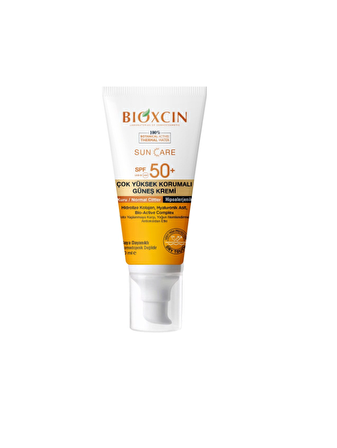 Bioxcin Sun Care 50+ Faktör Kuru Ciltler İçin Renksiz Güneş Koruyucu Krem 50 ml