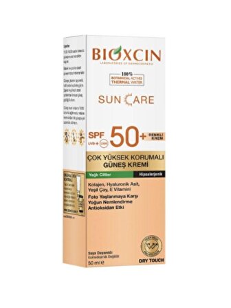 Bioxcin Sun Care 50+ Faktör yağlı Ciltler İçin Renkli Güneş Koruyucu Krem 50 ml