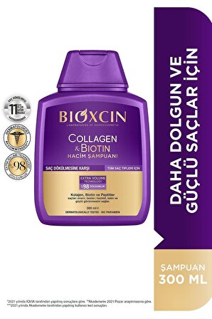 Bioxcin Collagen & Biotin Tüm Saçlar İçin Dökülme Karşıtı Şampuan 300 ml