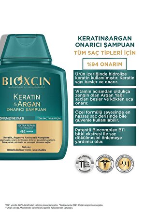 Bioxcin Tüm Saçlar İçin Dökülme Karşıtı Argan Yağlı Şampuan 300 ml