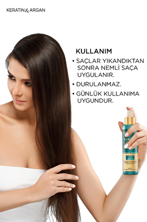 Bioxcin Keratin & Argan Canlandırıcı Tüm Saç Tipleri İçin Keratinli Bakım Yapan Sıvı Saç Kremi 150 ml