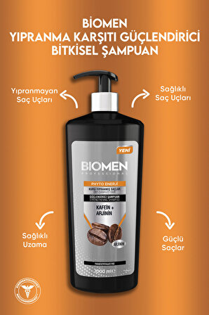 Biomen Professional Kafein&Arjinin Kuru Ve Yıpranmış Saçlar için Şampuan 1000 ml