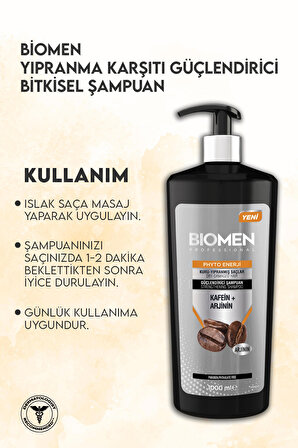 Biomen Professional Kafein&Arjinin Kuru Ve Yıpranmış Saçlar için Şampuan 1000 ml