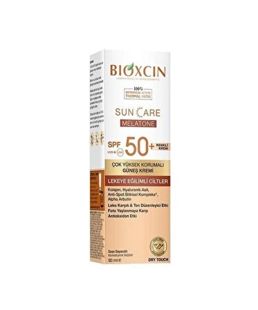 Bioxcin Sun Care Melatone lekeye Eğilimli Ciltler İçin Renkli Güneş Kremi SPF50+ 50 ML