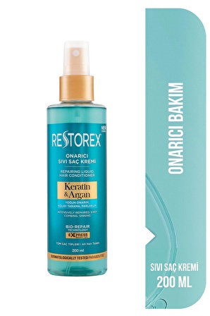 Restorex Keratin & Argan Onarıcı Sıvı Saç Bakım Kr