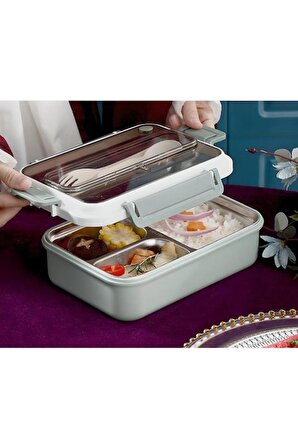 Vagonlife Lunch Box VGN-528 Çelik Saklama Kabı - Yeşil