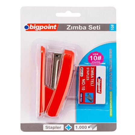 Bigpoint Zımba Makinesi Seti No:10 Kırmızı