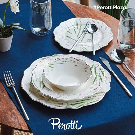Rossel Premium Perotti Botanico 24 Parça 6 Kişilik Yemek Takımı