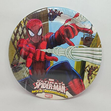 Spiderman (Örümcek Adam) Temalı Tabak 8 Ad.