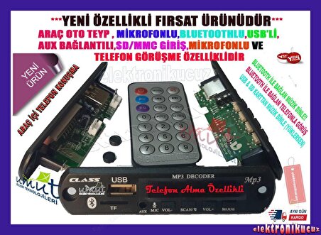 Class USB-123 USB-SD-Bluetooth AUX Çevirici Kumandalı