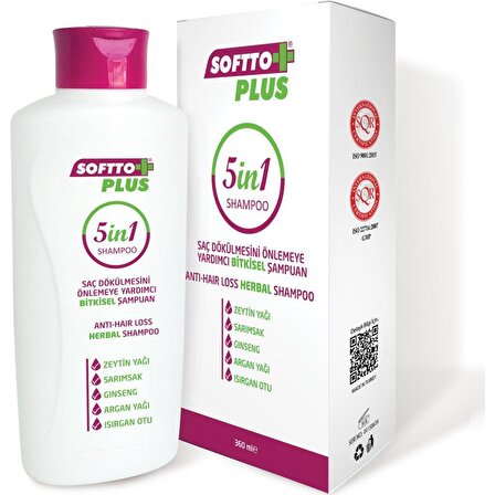 Softto Plus 5 İn One Tüm Saçlar İçin Canlandırıcı Şampuan 360 ml
