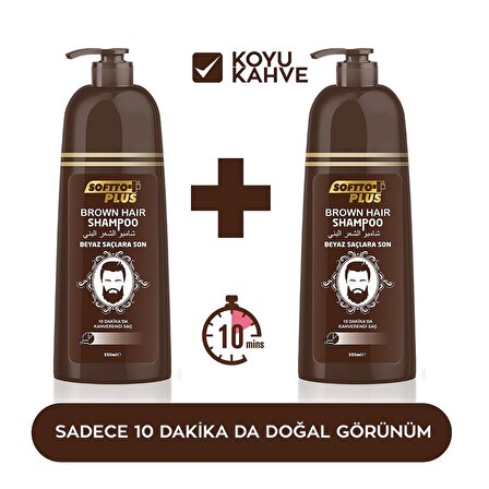 Softto Plus Brown Hair Shampoo 350 ml x 2 Adet