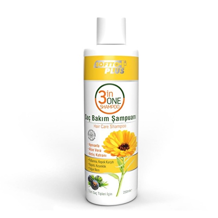 Softto Plus 3 İn One Tüm Saçlar İçin Kepek Önleyici Aloe Veralı Şampuan 250 ml